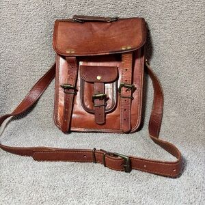 Vintage Jaald Genuine Leather Messenger Laptop Crossbody Satchel Man Purse Bag